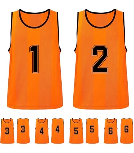 Amazon.co.jp: ビブスJR番号入10枚セット Fイエロー : スポーツ